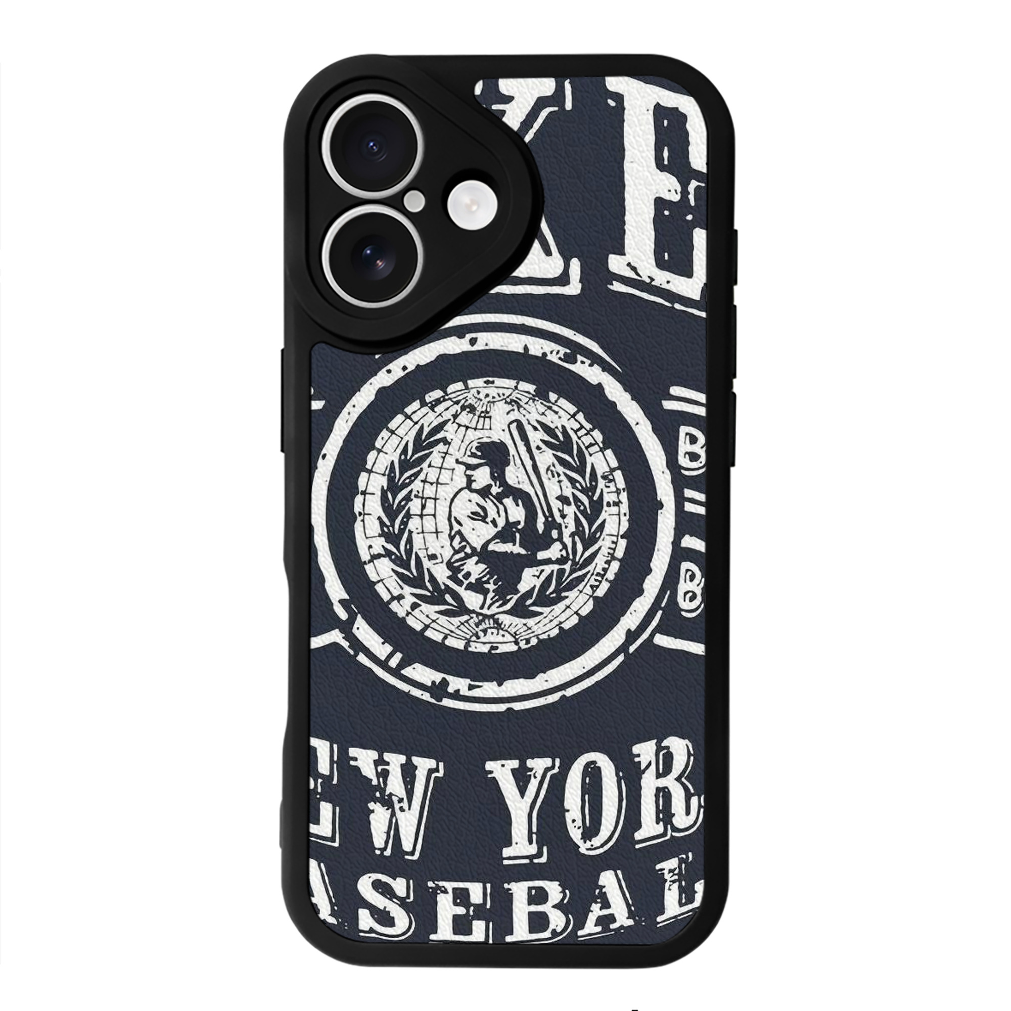 New York Yankees 252 IPhone 16 Silicone Leather Case – UV Print, Lambskin Texture – Perfect Fit, Wireless Charging Compatible, Scratch Resistant, Precise Cutouts – Stylish Protection For IPhone 16